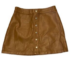 Forever 21 Brown Faux Leather Skirt Size Small